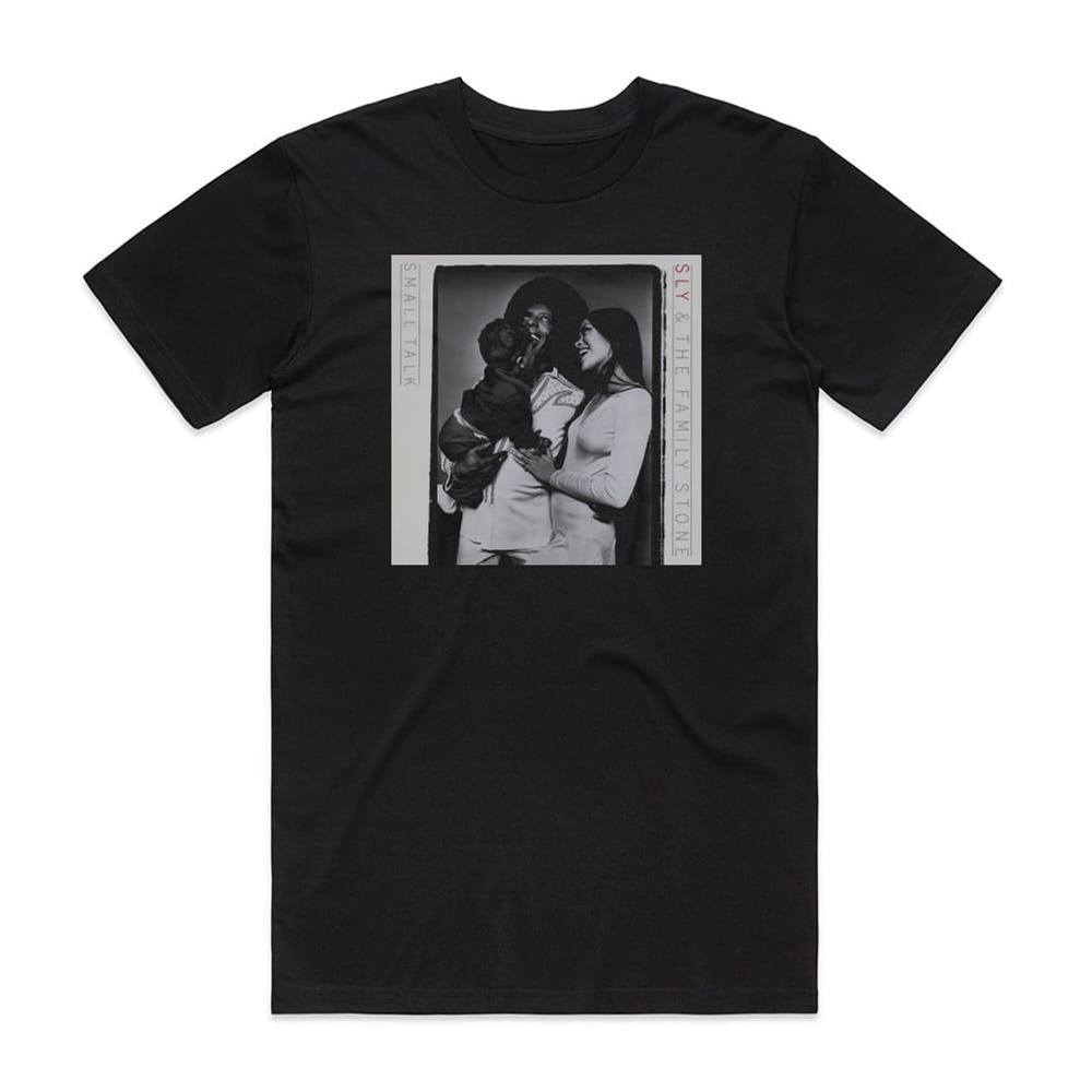 Sly And The Family Stone Small Talk Album Cover T-Shirt Black
